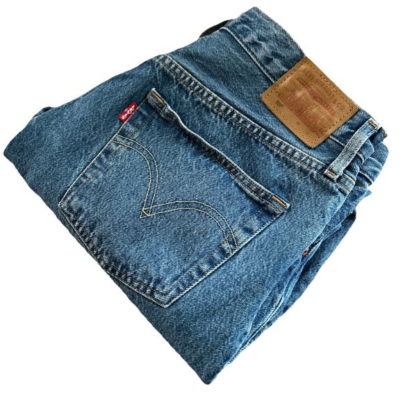 Levi’s 501 Premium Button Fly Men’s 31x30 Big E Straight Leg Denim Jeans EUC - Picture 1 of 9